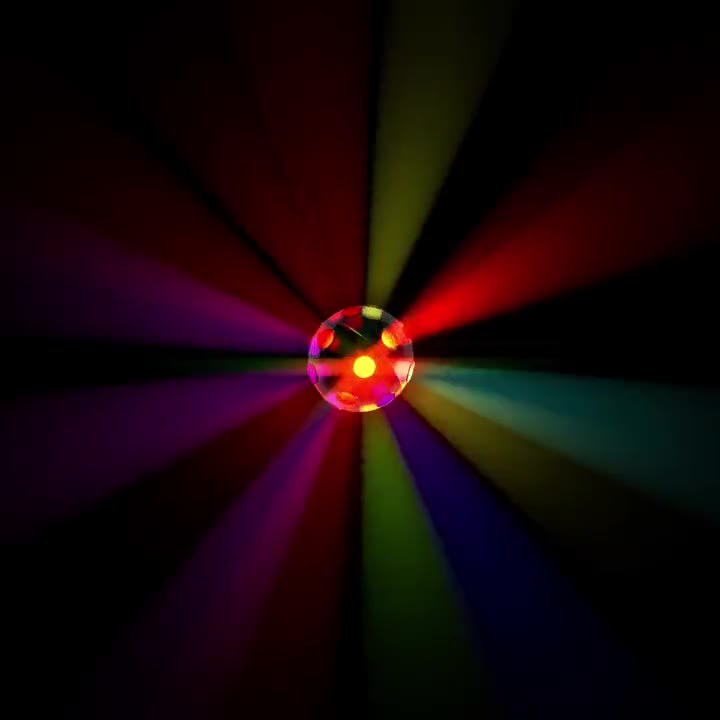 Glitzernde Discokugel mit Lichtreflexen