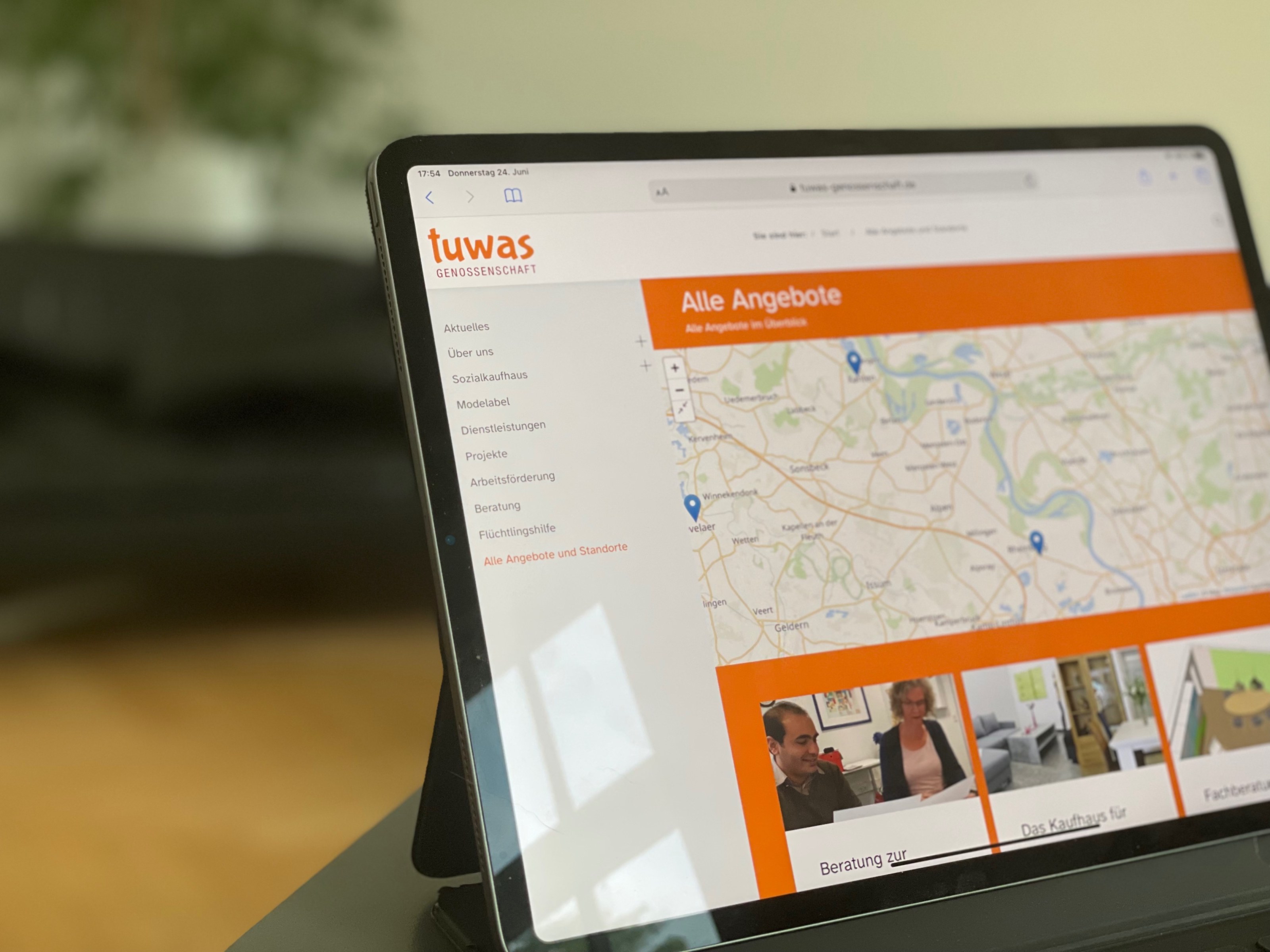 Website der Tuwas Genossenschaft